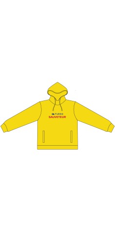Sweat à Capuche Sauveteur Lifeguard Jaune