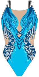 FANTAISIE F002 Lycra Bleu (4 Semaines)