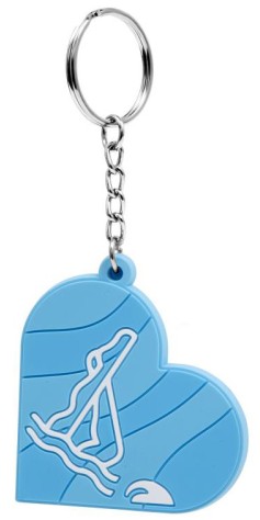 Porte Clefs Artistic 02 Coeur Bleu