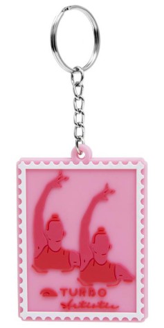 Porte Clefs Artistic 03 Carré Rose