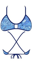 Haut de Bikini Active Cool Paisley Bleu (3 Semaines)