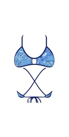Haut de Bikini Active Cool Paisley Bleu (3 Semaines)