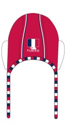 Bonnet Water-Polo Classique France FFN Officiel Rouge Domicile Adulte (3 Semaines)