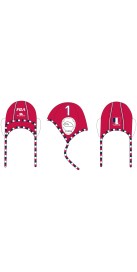 Bonnet Water-Polo Classique France FFN Officiel Rouge Domicile Adulte (3 Semaines)