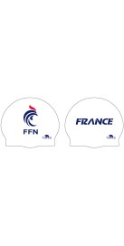 Bonnet Natation Silicone Blanc France Artistic Swimming Officiel