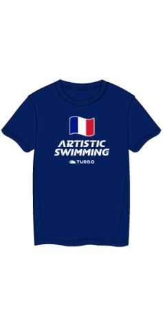 Tee-Shirt Bleu FRANCE Natation Artistique FFN Officiel