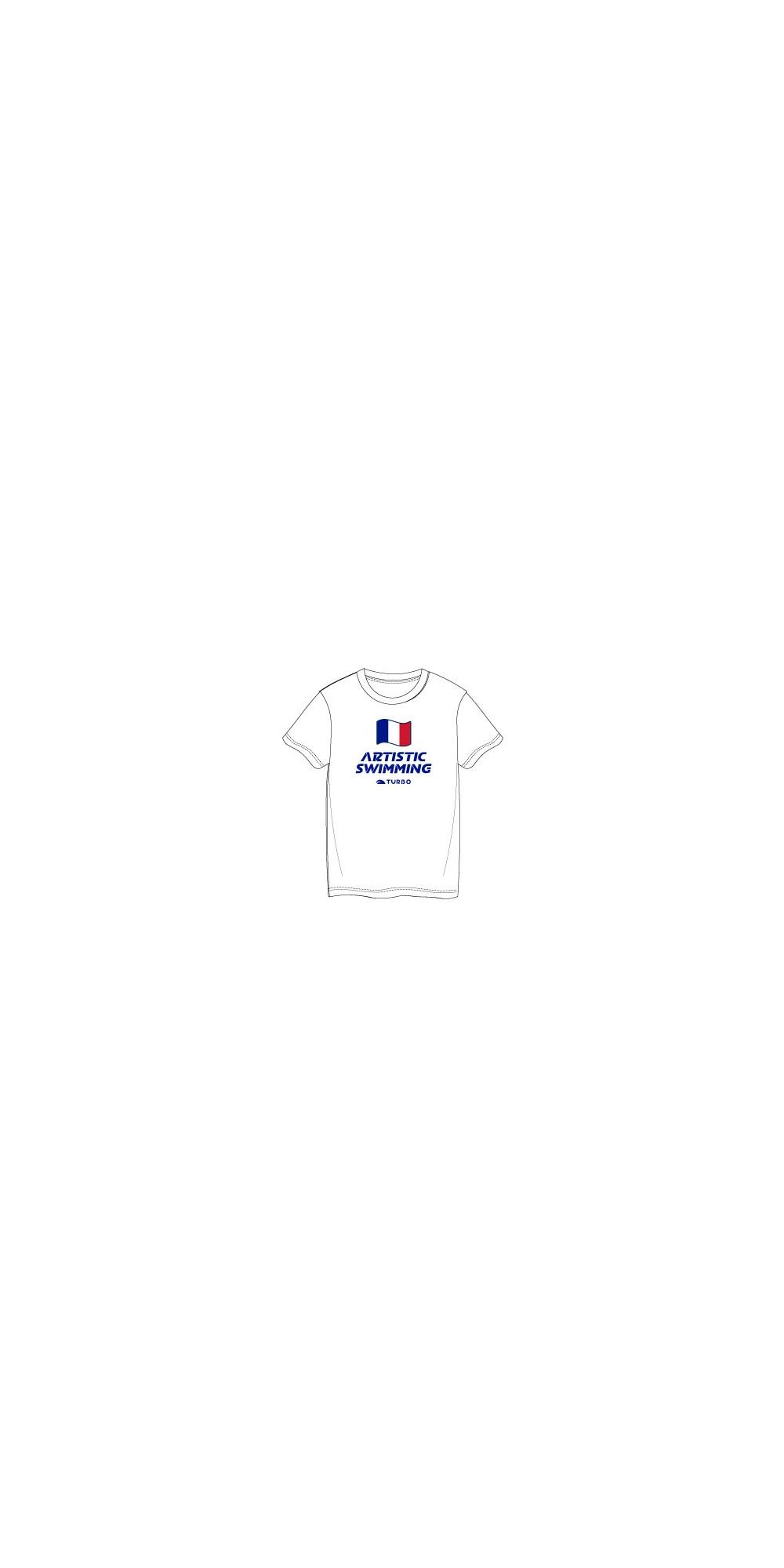 Tee-Shirt Blanc FRANCE Natation Artistique FFN Officiel
