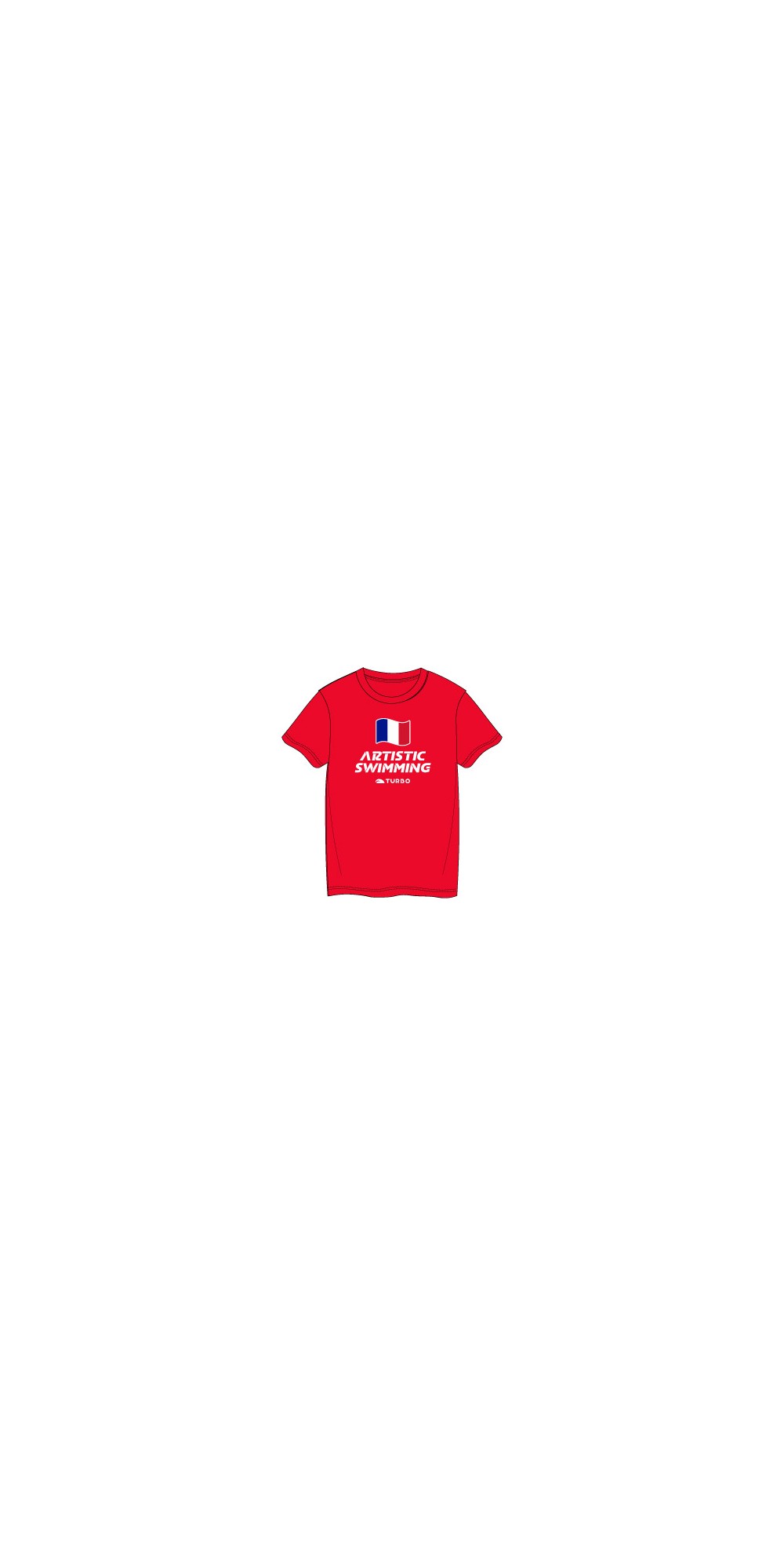 Tee-Shirt Rouge FRANCE Natation Artistique FFN Officiel