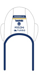 Bonnet Water-Polo Classique CN Marseille Officiel Blanc (3 Semaines)