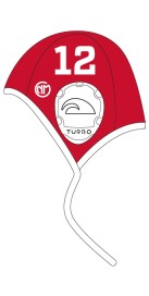 Bonnet Water-Polo Classique CN Marseille Officiel Rouge Domicile (3 Semaines)