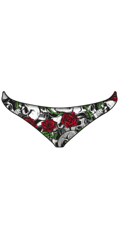 Bas de Bikini Mare Skull and Roses (3 Semaines)