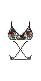 Haut de Bikini Mare Skull and Roses (3 Semaines)