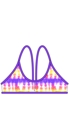 Haut de Bikini Funky Tie Dye Pastel (3 Semaines)