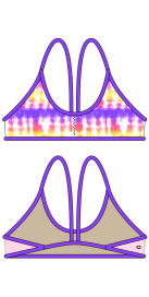 Haut de Bikini Funky Tie Dye Pastel (3 Semaines)