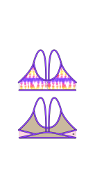 Haut de Bikini Funky Tie Dye Pastel (3 Semaines)