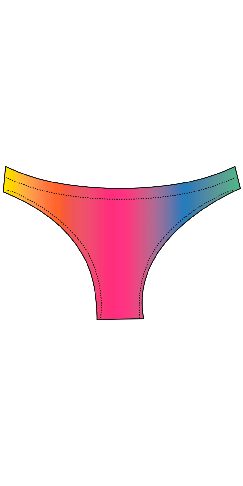 Bas de Bikini Funky Flour Gradient (3 Semaines)