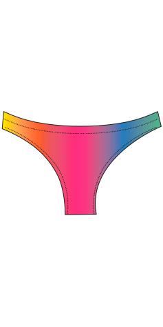 Bas de Bikini Funky Flour Gradient (3 Semaines)