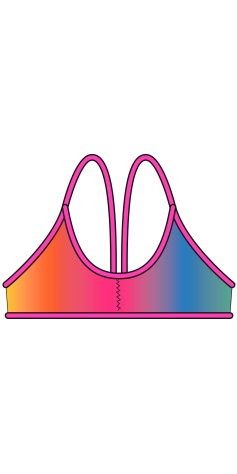 Haut de Bikini Funky Flour Gradient (3 Semaines)