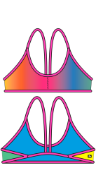 Haut de Bikini Funky Flour Gradient (3 Semaines)