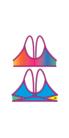 Haut de Bikini Funky Flour Gradient (3 Semaines)