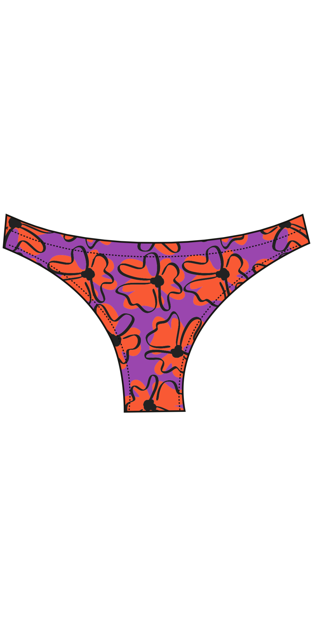 Bas de Bikini Funky Flowercitas (3 Semaines)