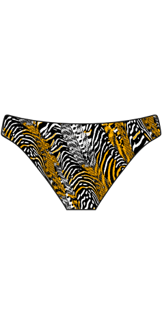 Bas de Bikini Mare Blue Color Zebra (3 Semaines)