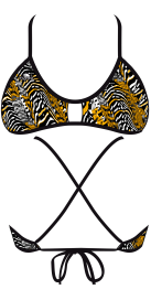 Haut de Bikini Active Color Zebra (3 Semaines)