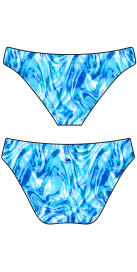 Bas de Bikini Mare Marble Blu (3 Semaines)