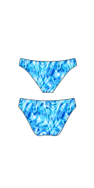 Bas de Bikini Mare Marble Blu (3 Semaines)