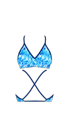 Haut de Bikini Active Marble Blu (3 Semaines)