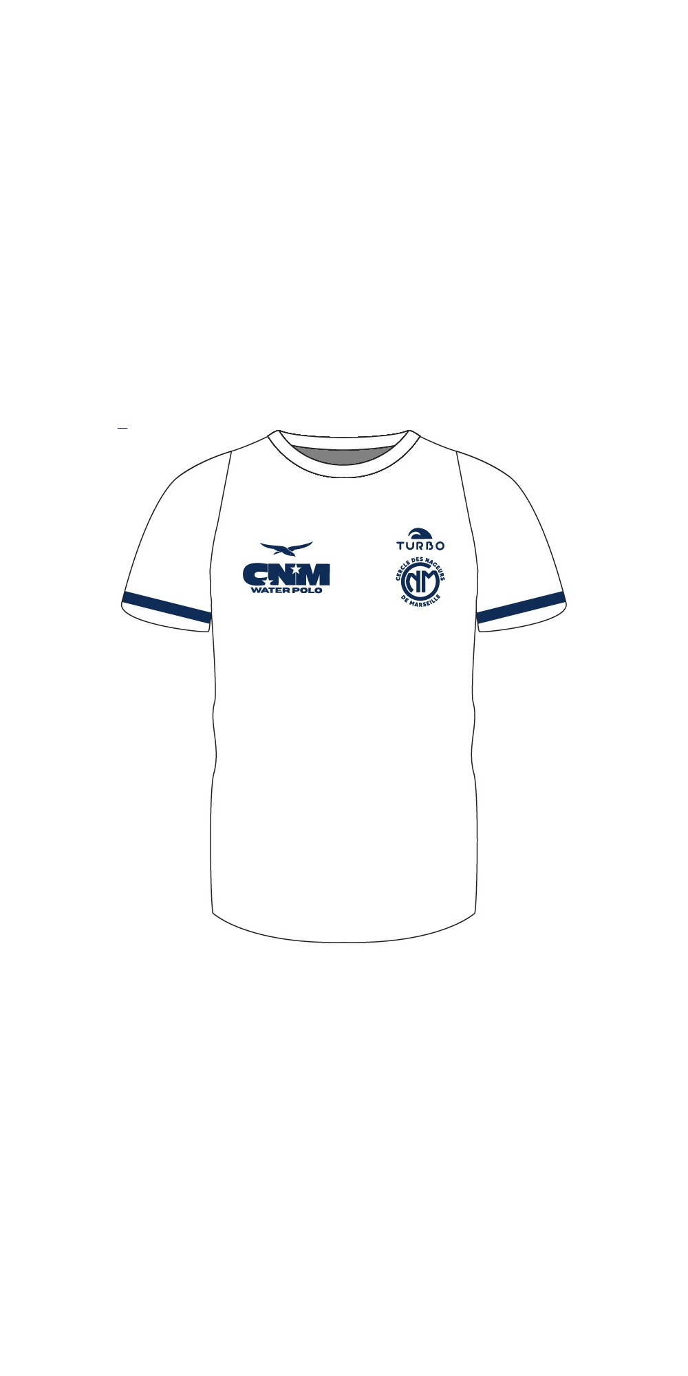 Tee-Shirt Blanc CN Marseille Officiel