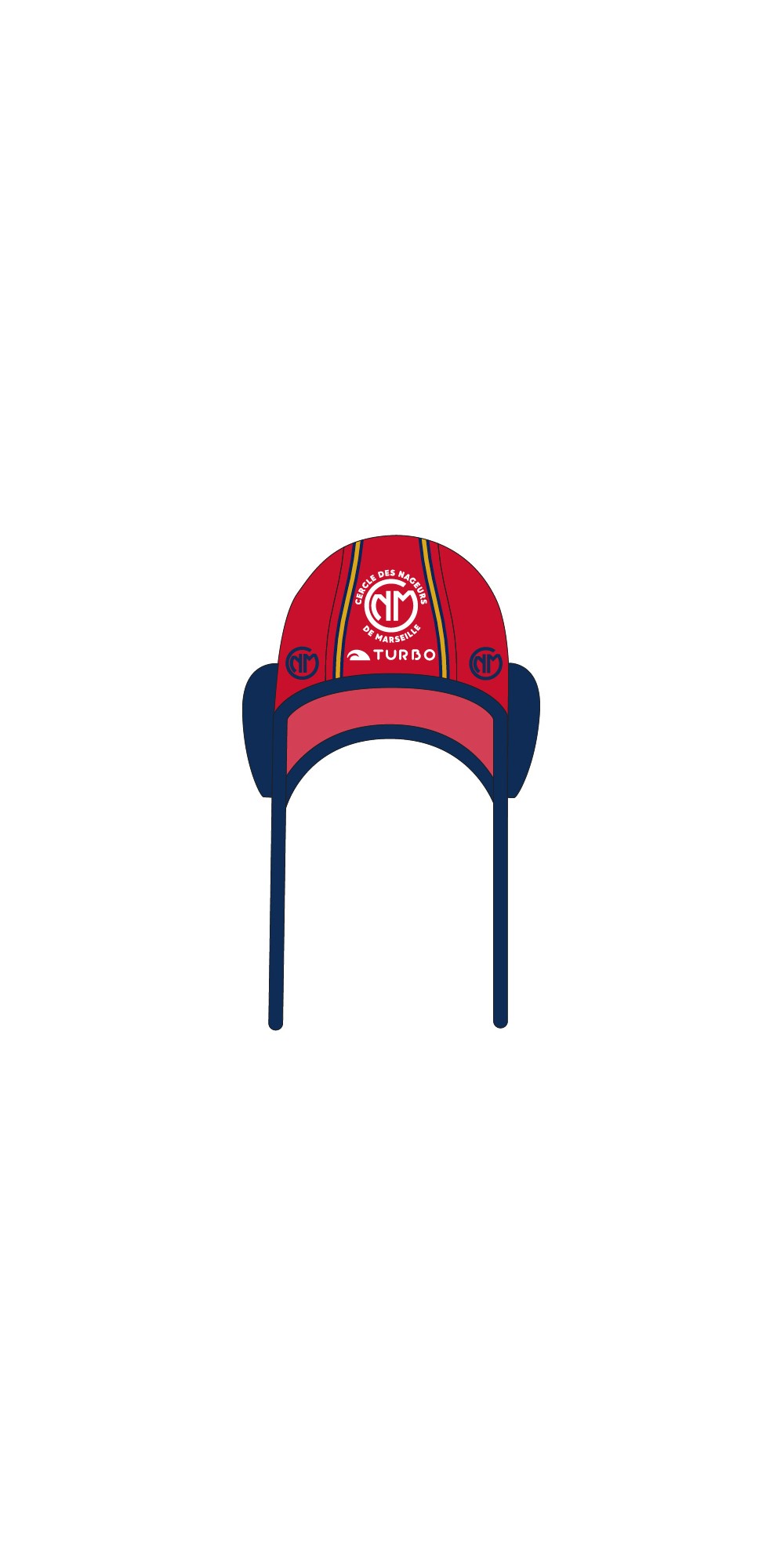 Bonnet WP Classique CN Marseille Officiel Rouge Extérieur 2025-2026 (3 Semaines)