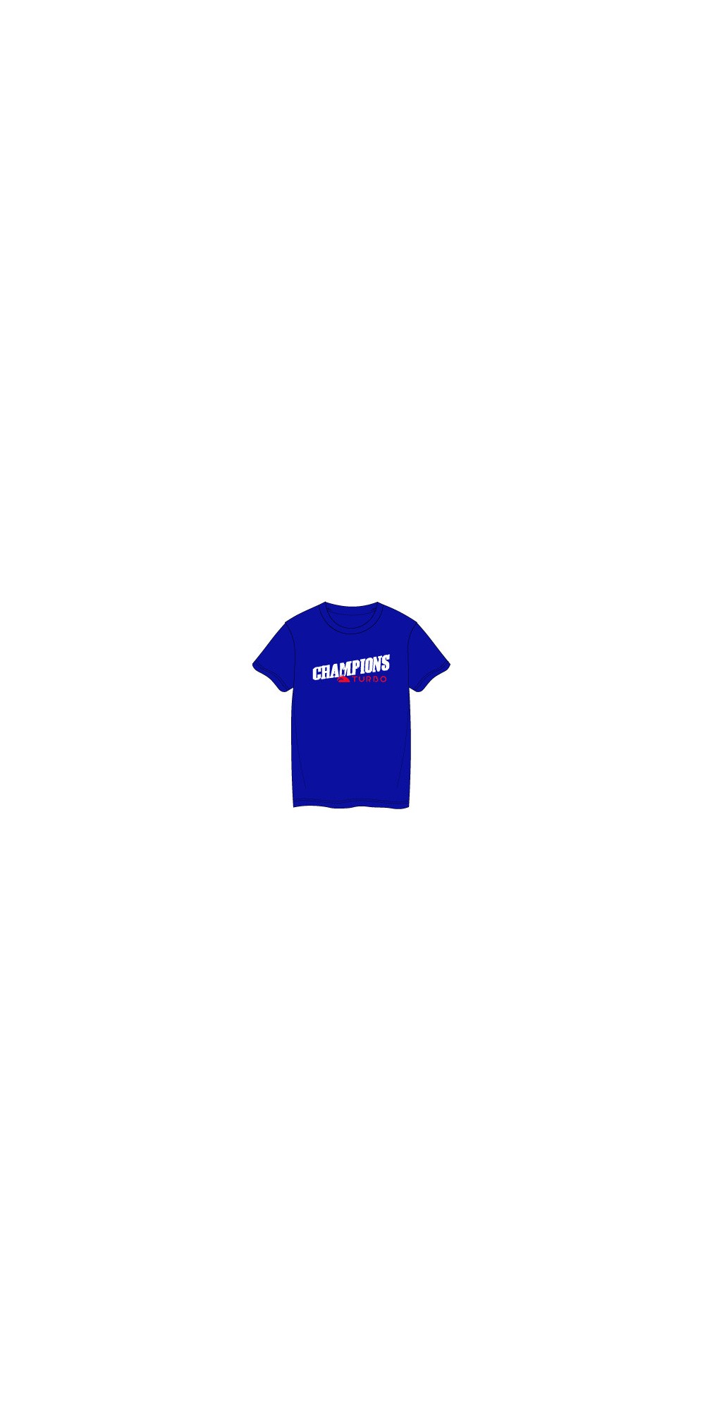 Tee-Shirt Bleu Royal Coton Champions