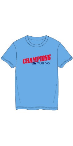 Tee-Shirt Bleu Ciel Coton Champions