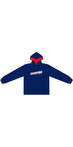 Sweat à Capuche Champions Bleu Marine Rouge