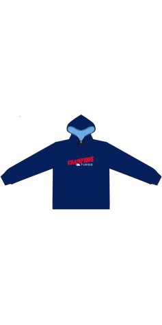 Sweat à Capuche Champions Bleu Marine et Bleu Ciel (red)