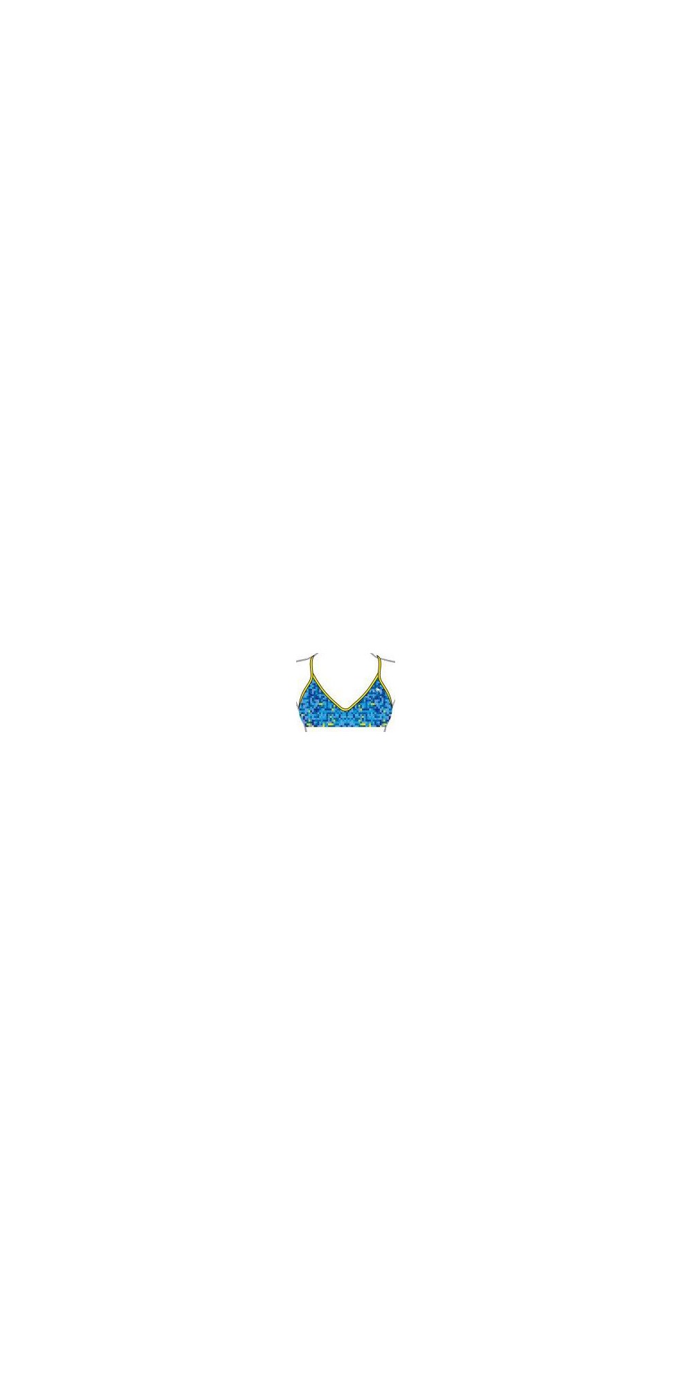 Haut de Bikini Mare Pixels Bleu (3 Semaines)