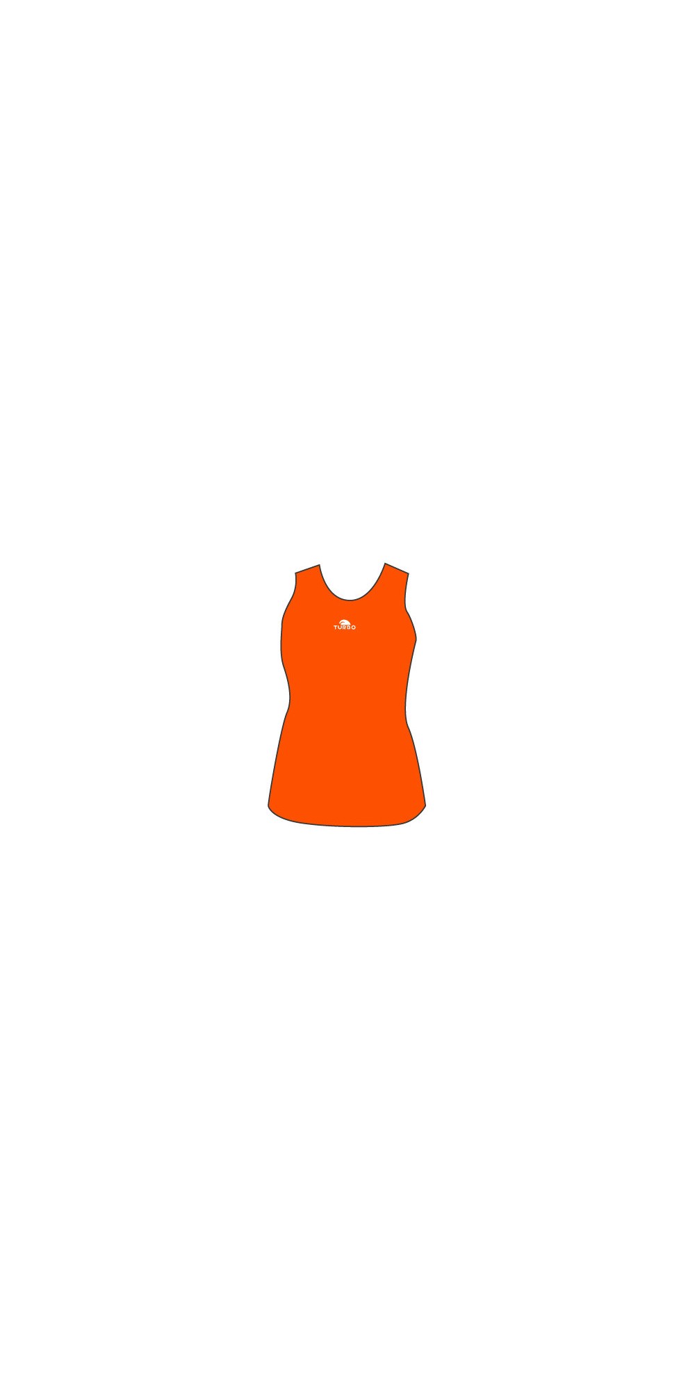 Débardeur Coton Orange Femme