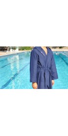 Peignoir Microfibre Prémium Bleu Marine (Délais 10 Jours)