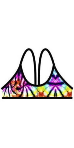 Haut de Bikini Funky Tie Dye Rainbow (3 Semaines)