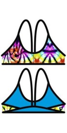 Haut de Bikini Funky Tie Dye Rainbow (3 Semaines)